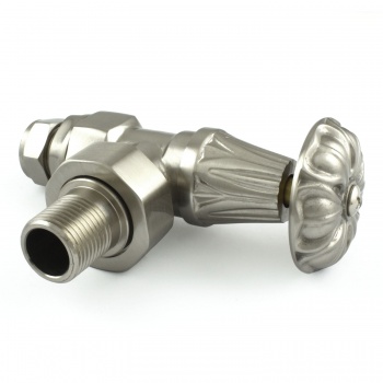 Abbey Manual Radiator Valve Satin Nickel